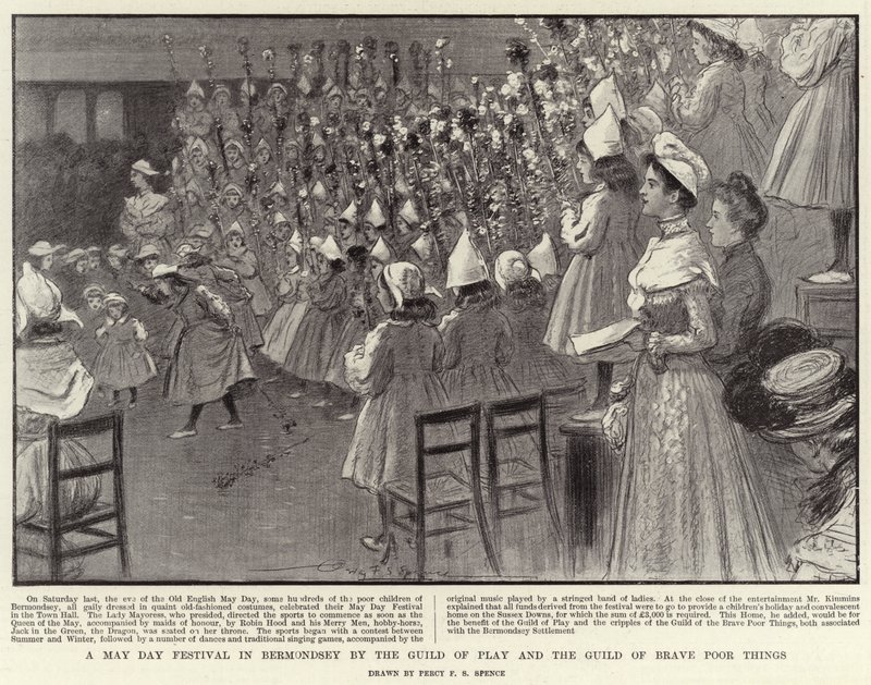 En 1. mai-festival i Bermondsey av Guild of Play og Guild of Brave Poor Things av Percy F.S. Spence