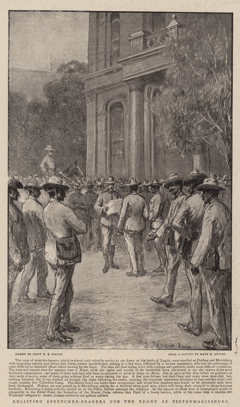 Verve bårebærere til fronten i Pietermaritzburg av Percy F.S. Spence