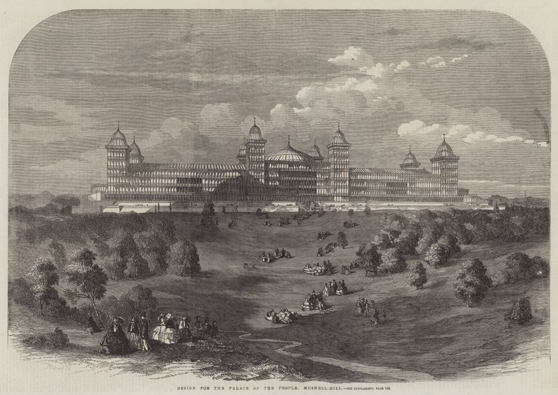 Design for Palace of the People, Muswell-Hill av Percy Macquoid