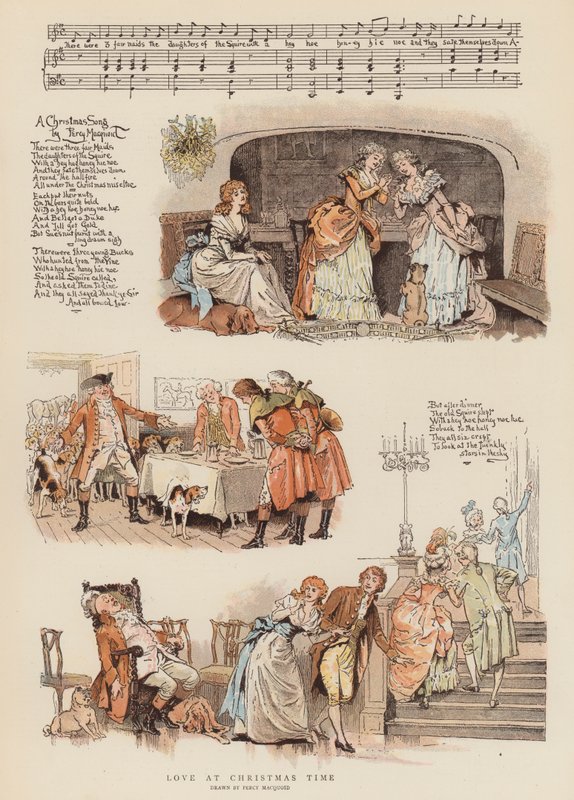 Kjærlighet ved juletider (chromolitho) av Percy Macquoid