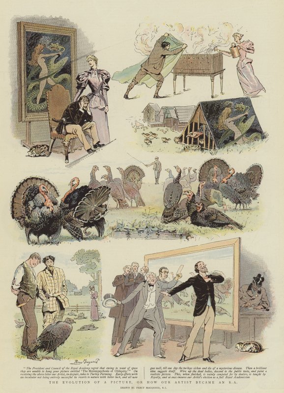 Utviklingen av et bilde, eller hvordan kunstneren vår ble en RA (chromolitho) av Percy Macquoid