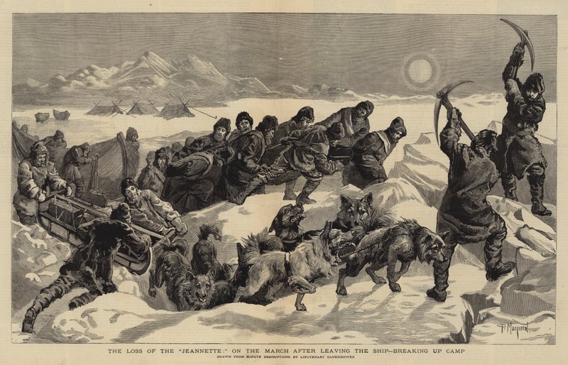 The Loss of the Jeannette, i mars etter å ha forlatt skipet, bryte opp leiren av Percy Macquoid