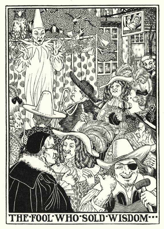 Fables of La Fontaine: Dåren som solgte visdom (litho) av Percy James Billinghurst