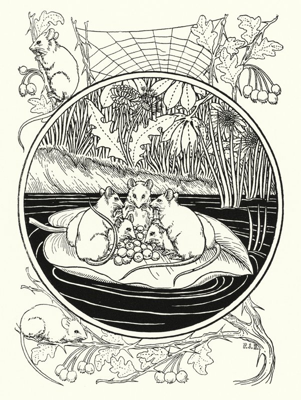 Mus som navigatorer (litho) av Percy James Billinghurst