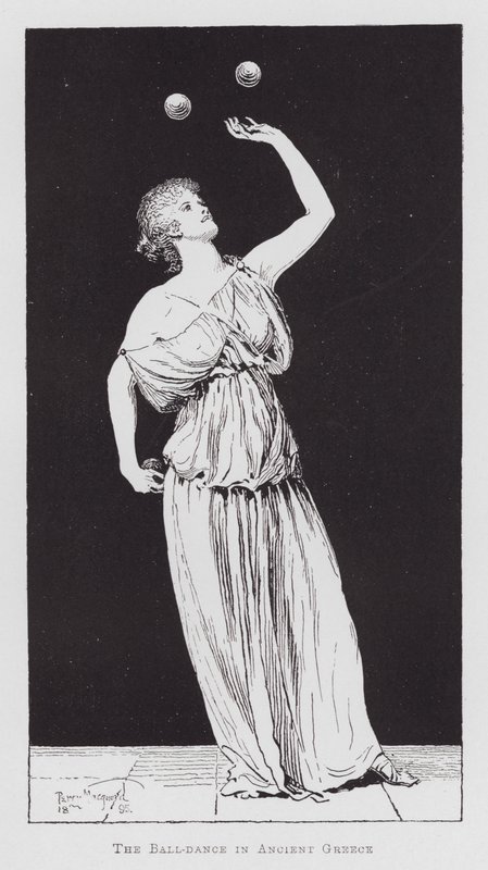Dans: Balldansen i antikkens Hellas (litho) av Percy Macquoid