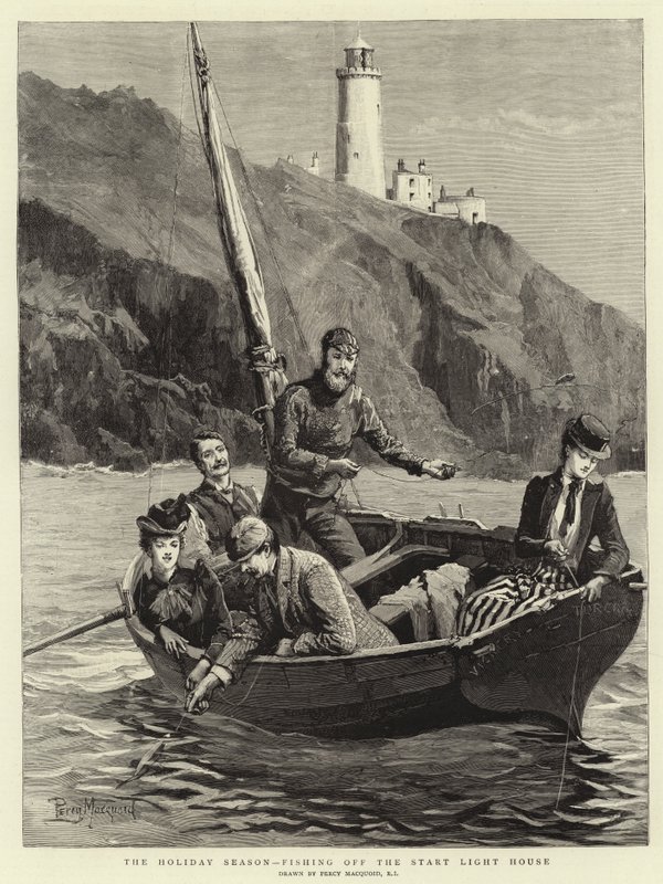 Feriesesongen, fiske fra Start Light House av Percy Macquoid
