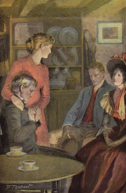 Illustrasjon for Silas Marner av George Eliot (farge litho) av Percy Tarrant