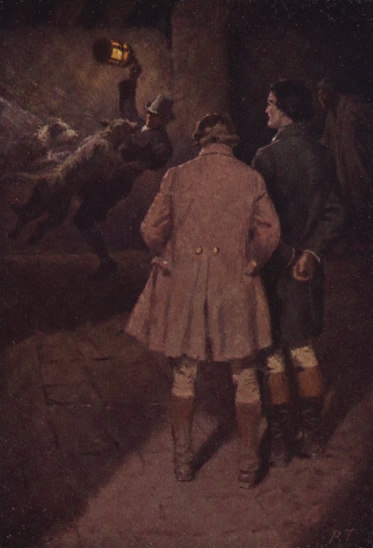 Illustrasjon for Wuthering Heights av Emily Bronte (farge litho) av Percy Tarrant