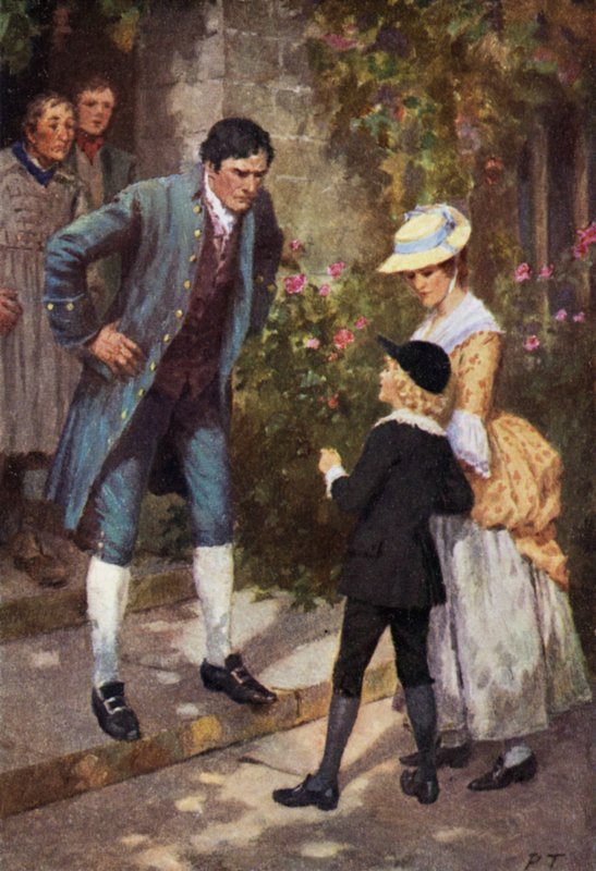 Illustrasjon for Wuthering Heights av Emily Bronte (litho-farge) av Percy Tarrant