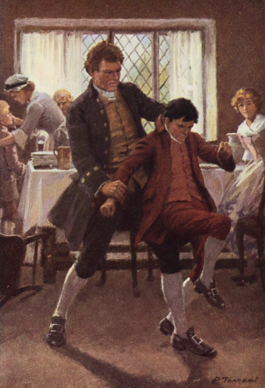 Illustrasjon for Wuthering Heights av Emily Bronte (litho-farge) av Percy Tarrant