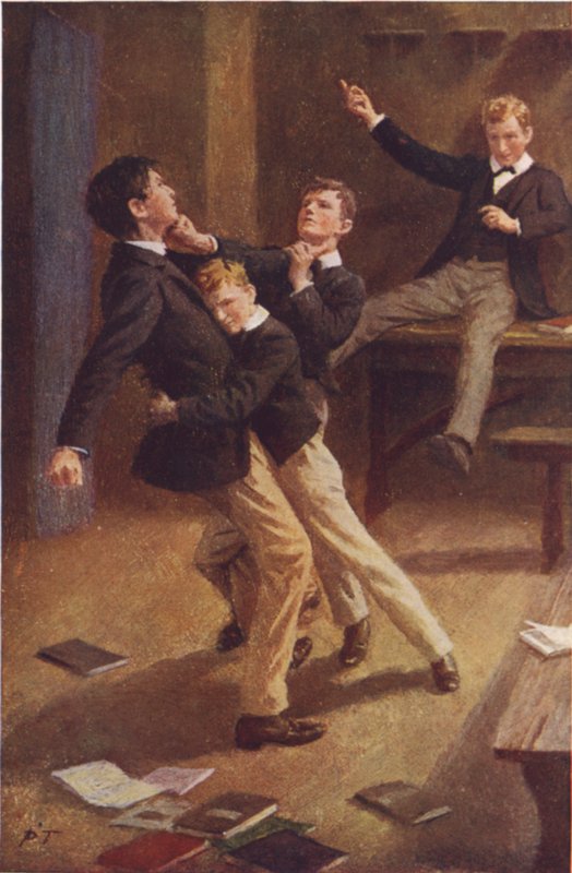 De tre vaklet et øyeblikk, og så gikk de over (farge litho) av Percy Tarrant