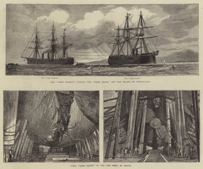 HMS Lord Clyde av Percy William Justyne