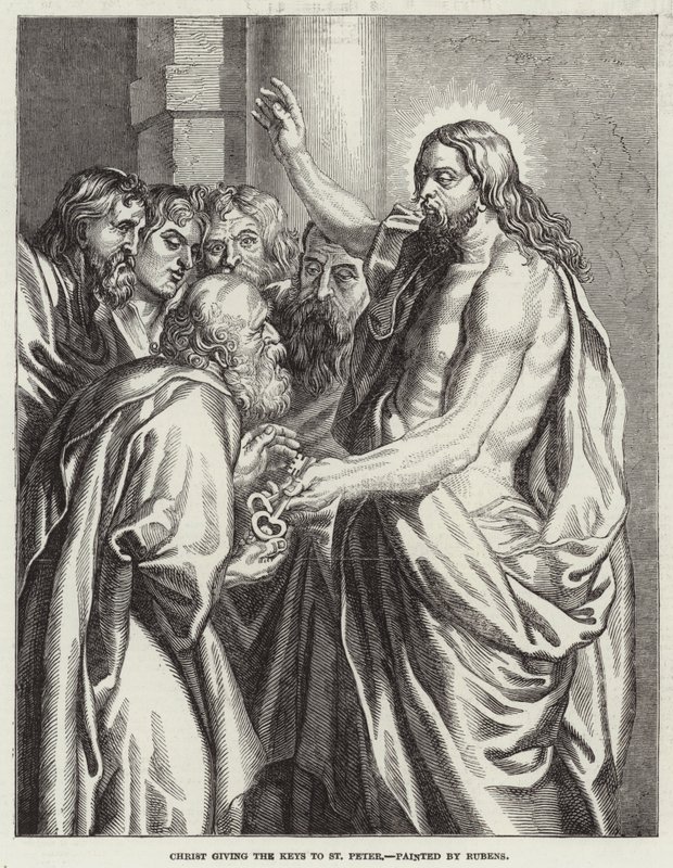 Kristus gir nøklene til Peter av Peter Paul Rubens