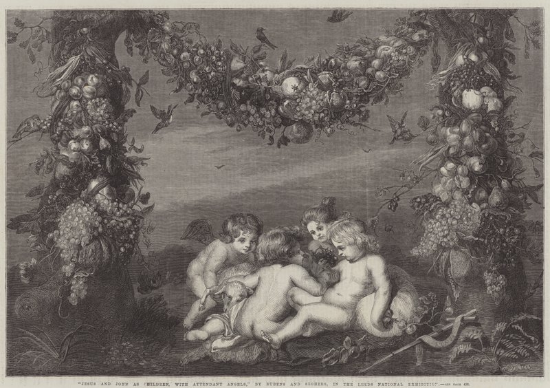 Jesus og Johannes som barn, med tilhørende engler av Peter Paul Rubens