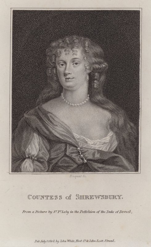 Anna Maria Talbot, grevinne av Shrewsbury (gravering) av Peter (after) Lely