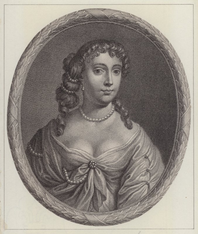 Anne Hyde, hertuginne av York, første kone til kong James II (gravering) av Peter (after) Lely