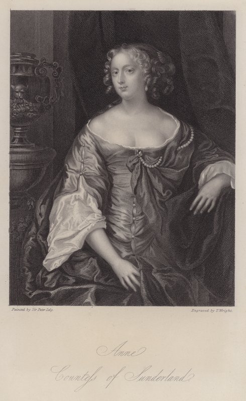 Anne Spencer, tredje grevinne av Sunderland (gravering) av Peter (after) Lely
