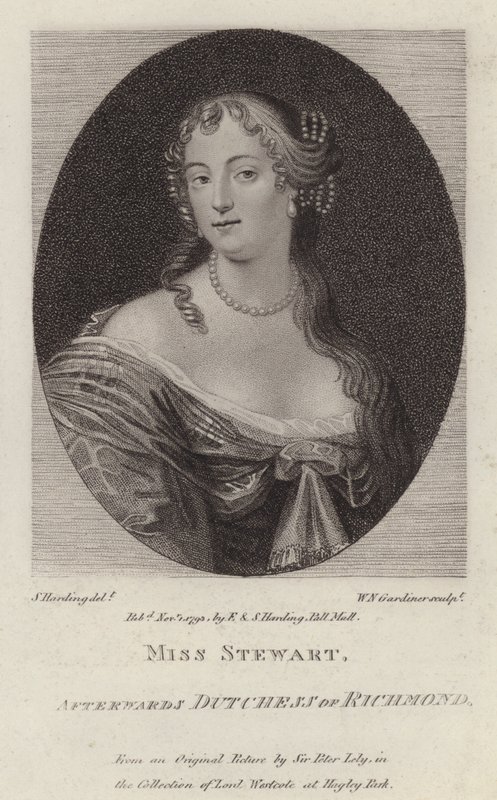 Frances Stewart, hertuginne av Richmond (gravering) av Peter (after) Lely