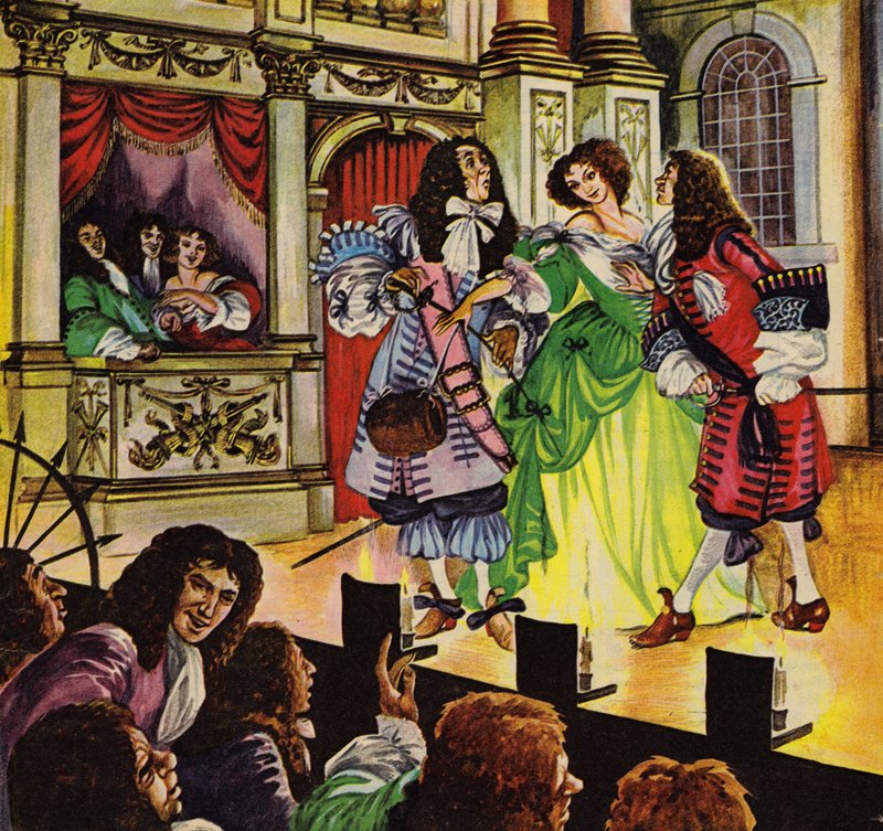 Publikum ser på The Country Wife av William Wycherley av Peter Jackson