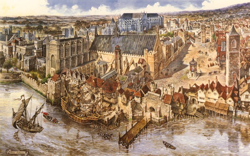 Fugleutsikt over Westminster av Peter Jackson