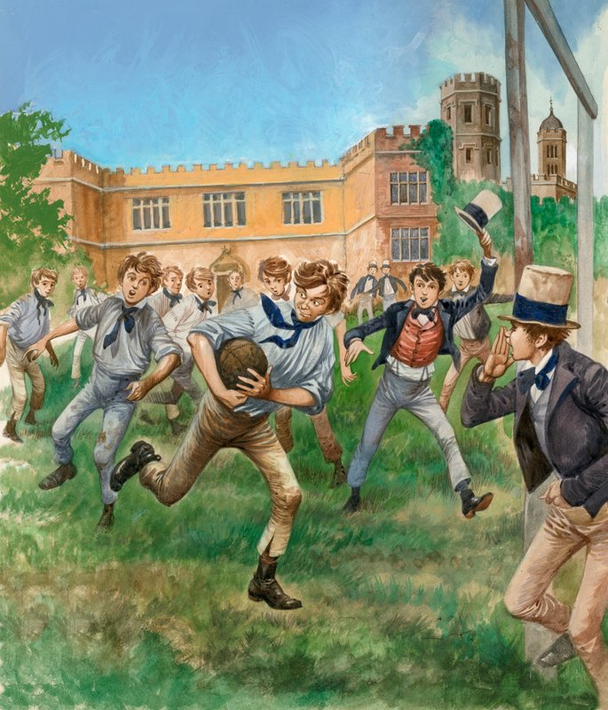 Gutter som spiller rugby av Peter Jackson