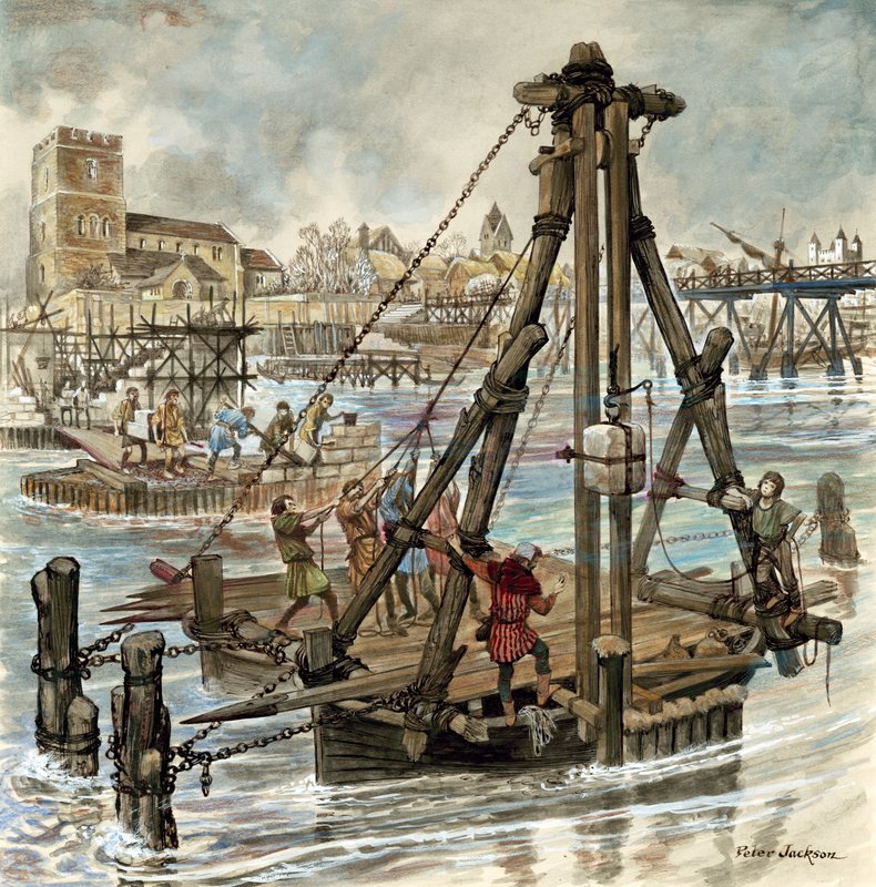 Bygningen av Old London Bridge av Peter Jackson