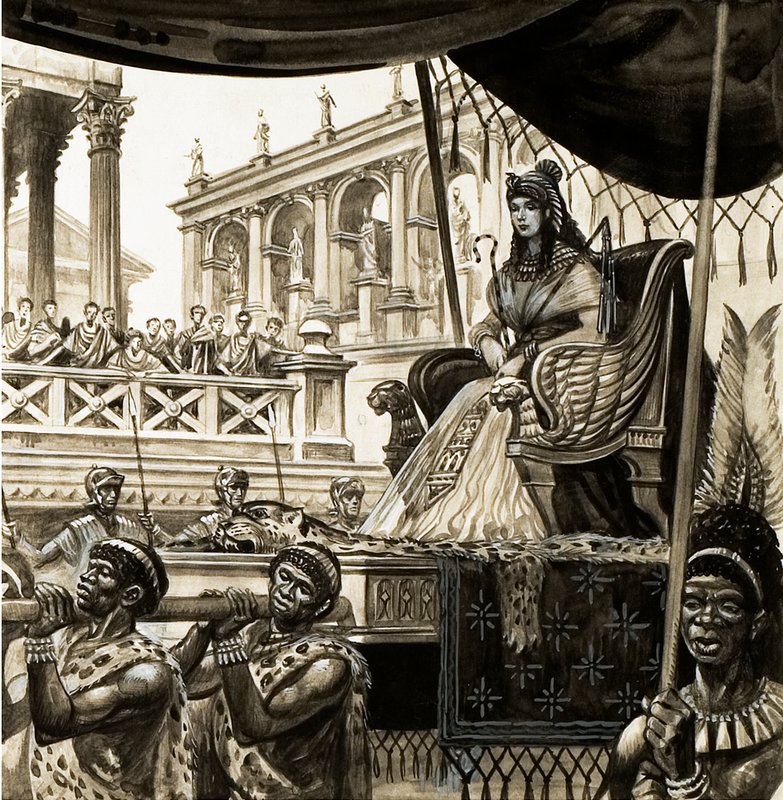 Cleopatra blir båret på et kull av Peter Jackson