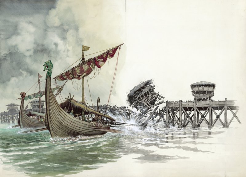 London Bridge ble revet ned i vikingangrepet ledet av Olaf The Norseman i 1014 av Peter Jackson