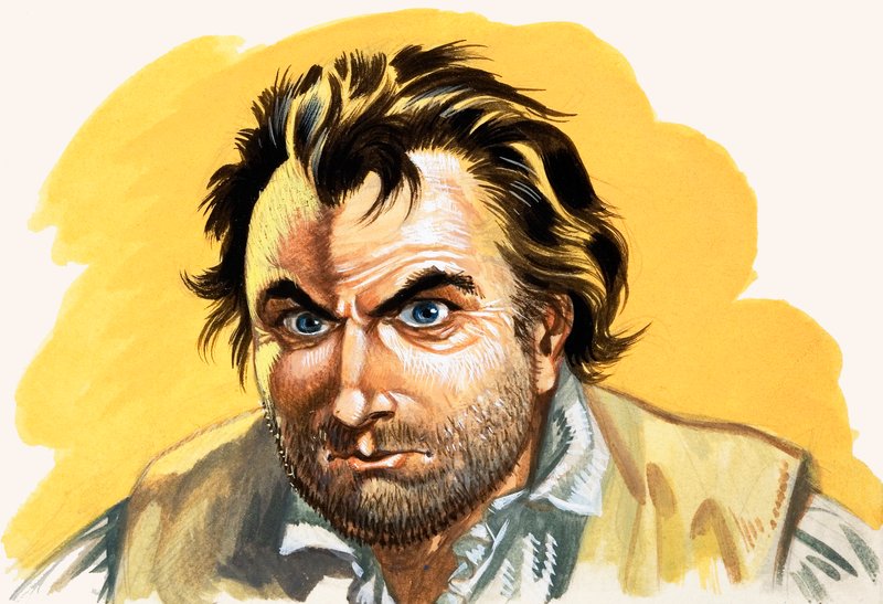 Mytteri på Bounty (gouache på papir) av Peter Jackson