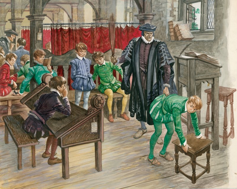 Straff på skolen i Tudor-alderen av Peter Jackson