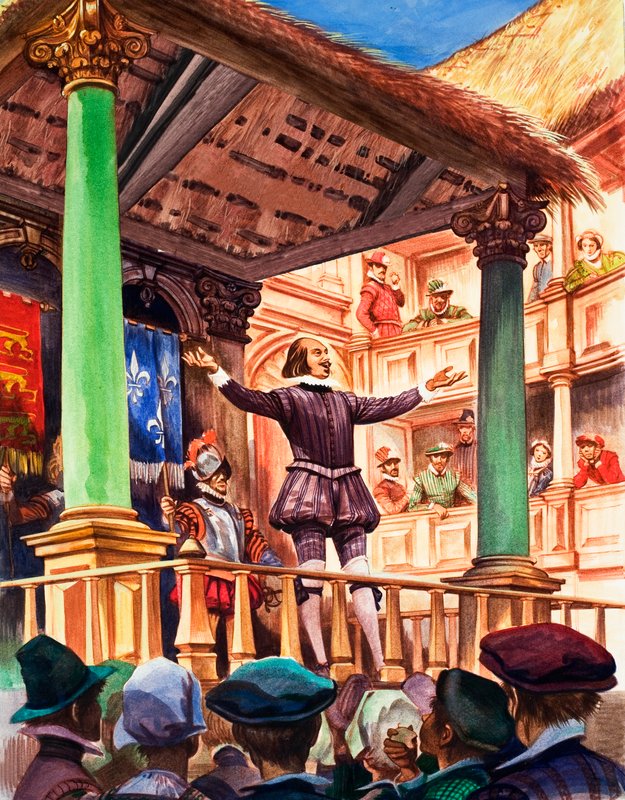 Shakespeare på scenen til det nybygde Globe-teatret av Peter Jackson