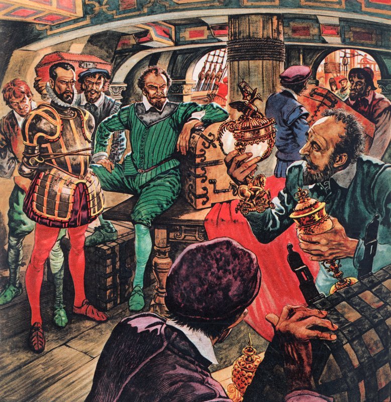 Sir Francis Drake i hytta hans av Peter Jackson
