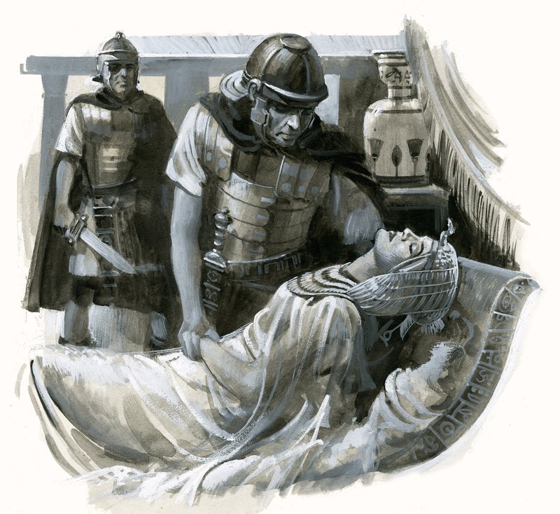 Kleopatras død (gouache på papir) av Peter Jackson