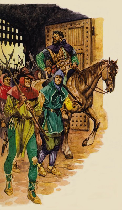 Den rable bondehæren, ledet av Wat Tyler av Peter Jackson