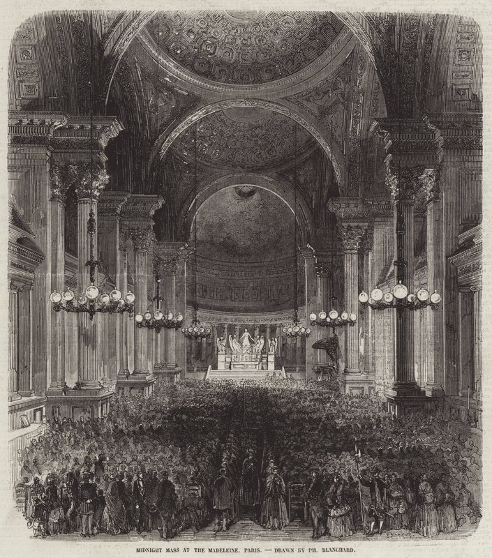 Midnattsmesse på Madeleine, Paris av Pharamond Blanchard