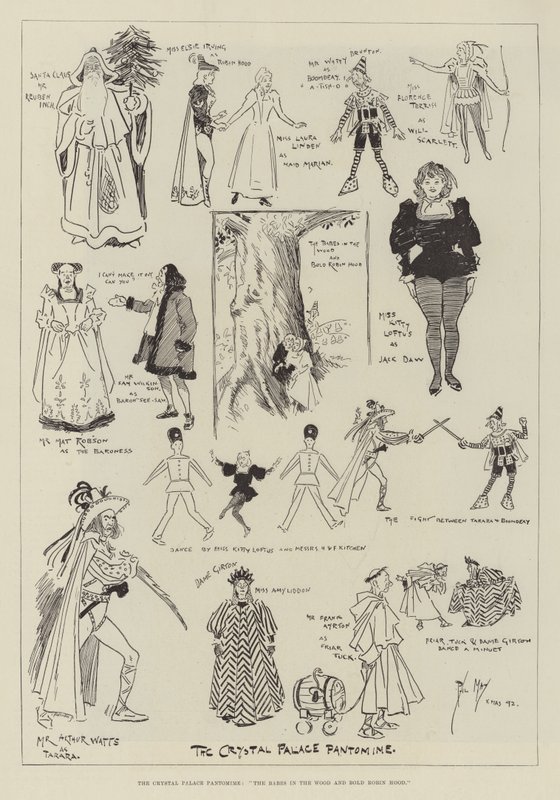 Crystal Palace Pantomime, The Babes in the Wood og Bold Robin Hood av Phil May
