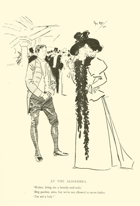 Tegneserie av Phil May, fra 1890-tallet (litho) av Phil May