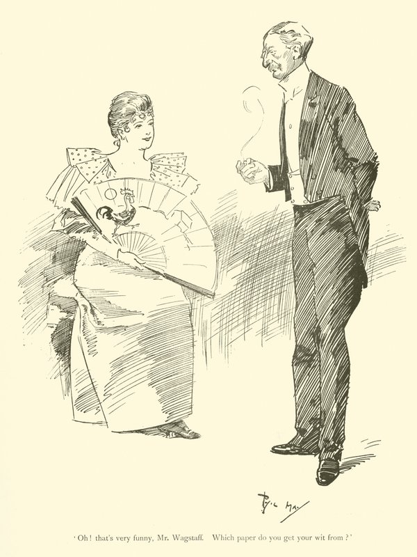 Tegneserie av Phil May, fra 1890-tallet (litho) av Phil May