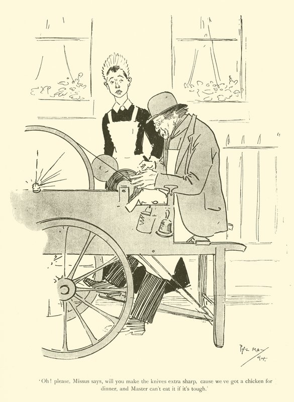 Tegneserie av Phil May, fra 1890-tallet (litho) av Phil May