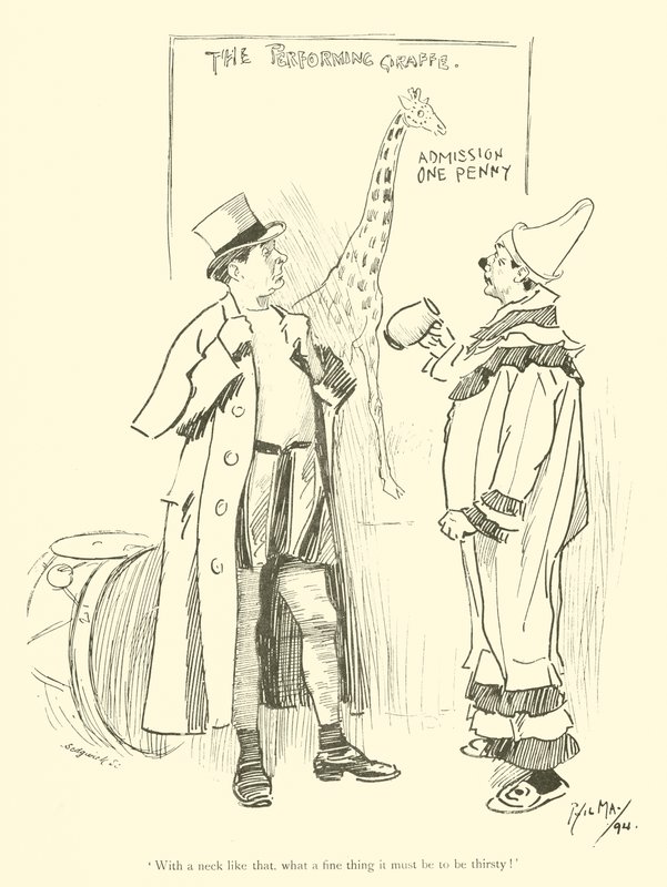 Tegneserie av Phil May, fra 1890-tallet (litho) av Phil May