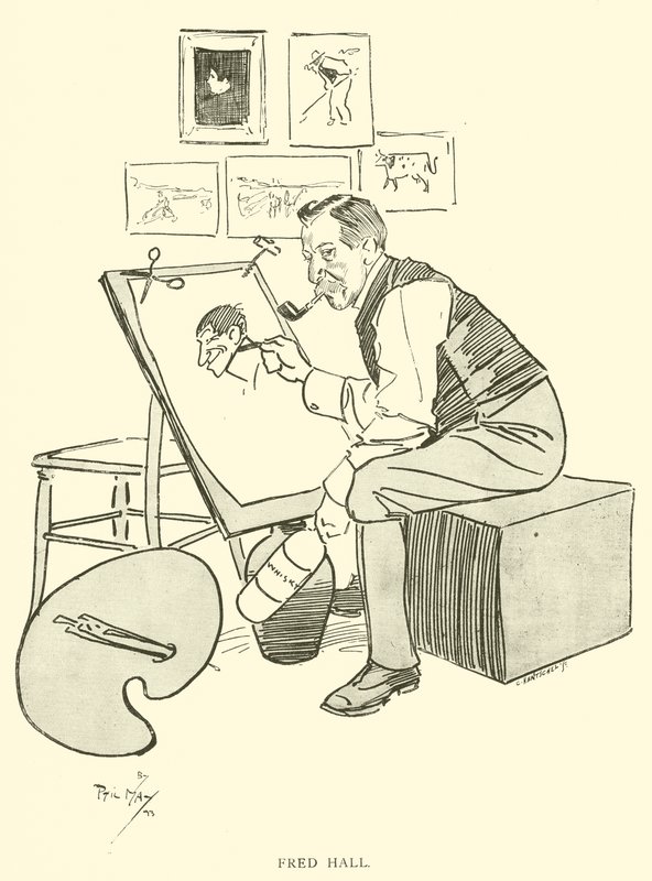 Tegneserie av Phil May, fra 1890-tallet (litho) av Phil May