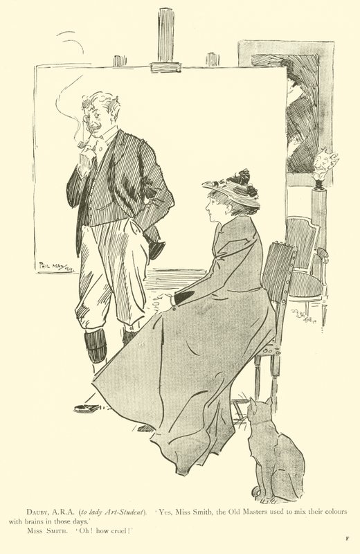 Tegneserie av Phil May, fra 1890-tallet (litho) av Phil May