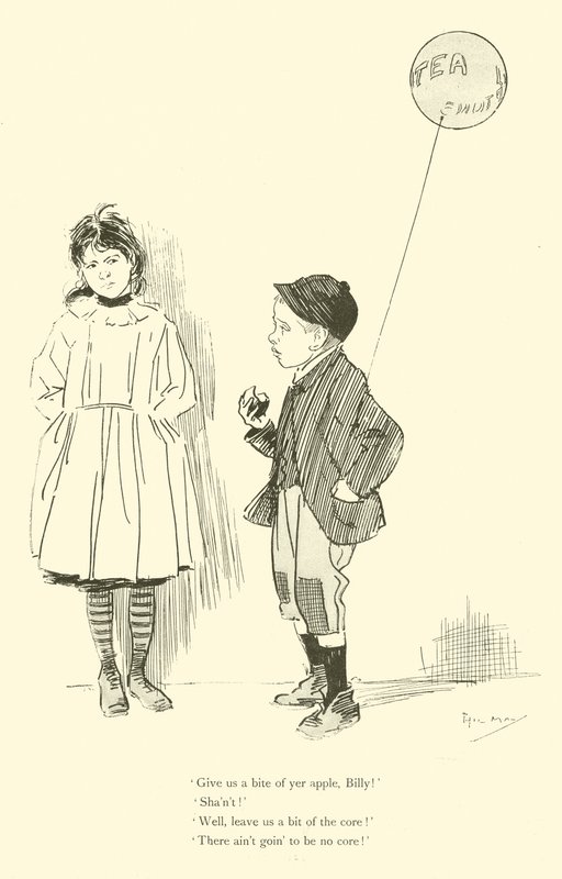 Tegneserie av Phil May, fra 1890-tallet (litho) av Phil May