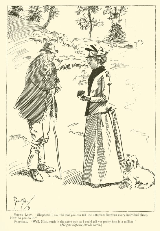 Tegneserie av Phil May, fra 1890-tallet (litho) av Phil May