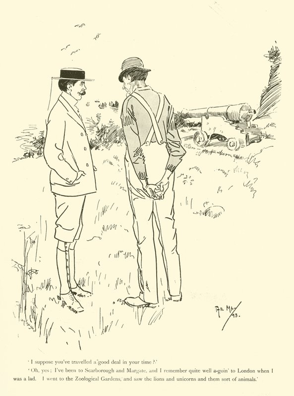 Tegneserie av Phil May, fra 1890-tallet (litho) av Phil May