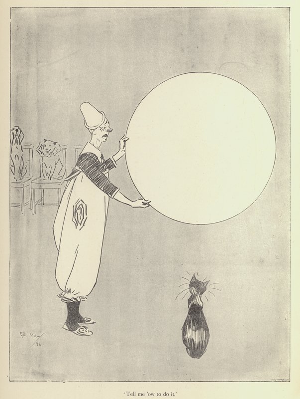 Tegneserie av Phil May, fra 1890-tallet (litho) av Phil May