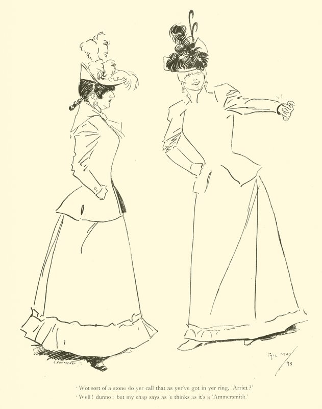 Tegneserie av Phil May, fra 1890-tallet (litho) av Phil May