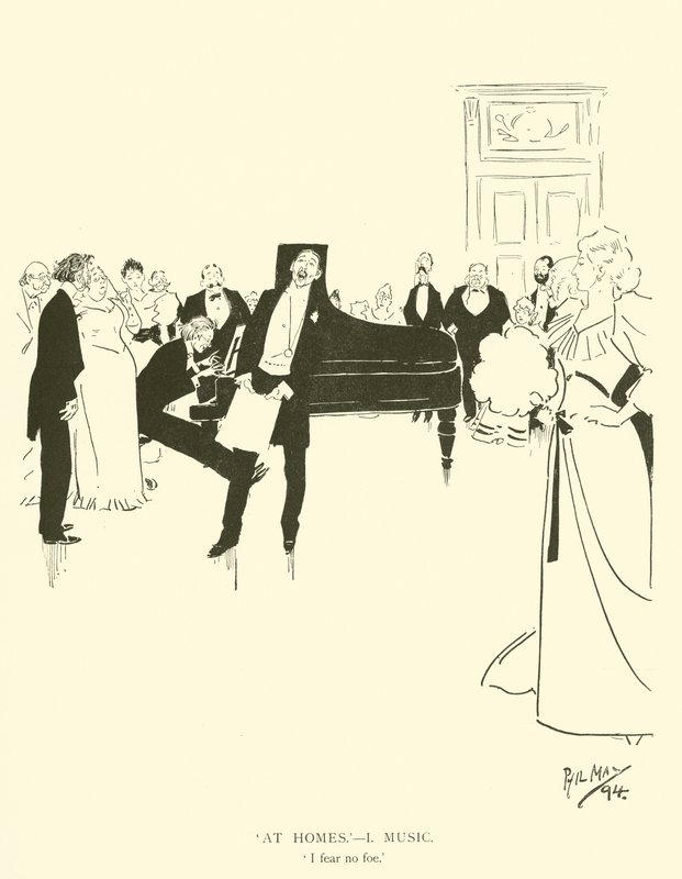 Tegneserie av Phil May, fra 1890-tallet (litho) av Phil May