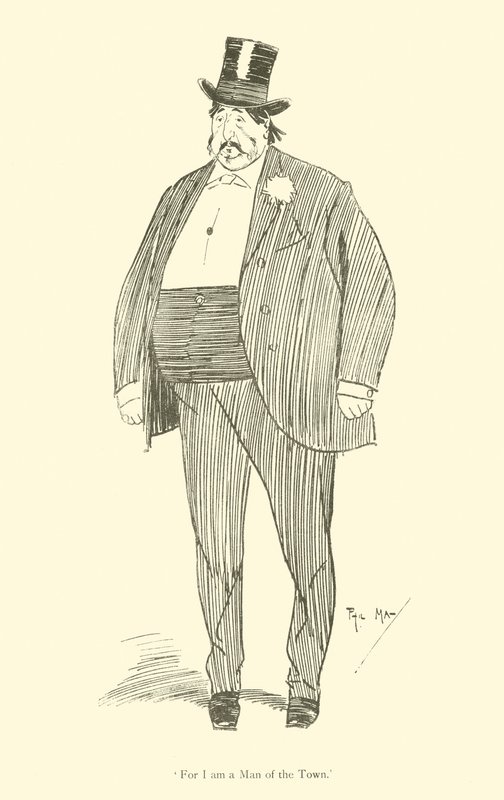 Tegneserie av Phil May, fra 1890-tallet (litho) av Phil May