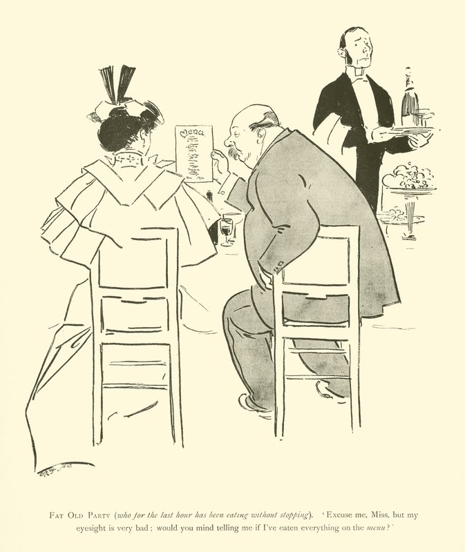 Tegneserie av Phil May, fra 1890-tallet (litho) av Phil May